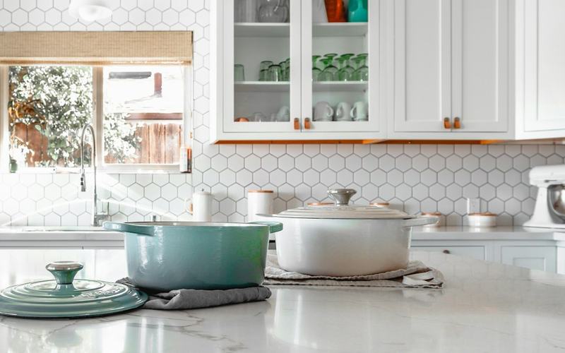 Kitchen interior after finishing, used to illustrate remodeling