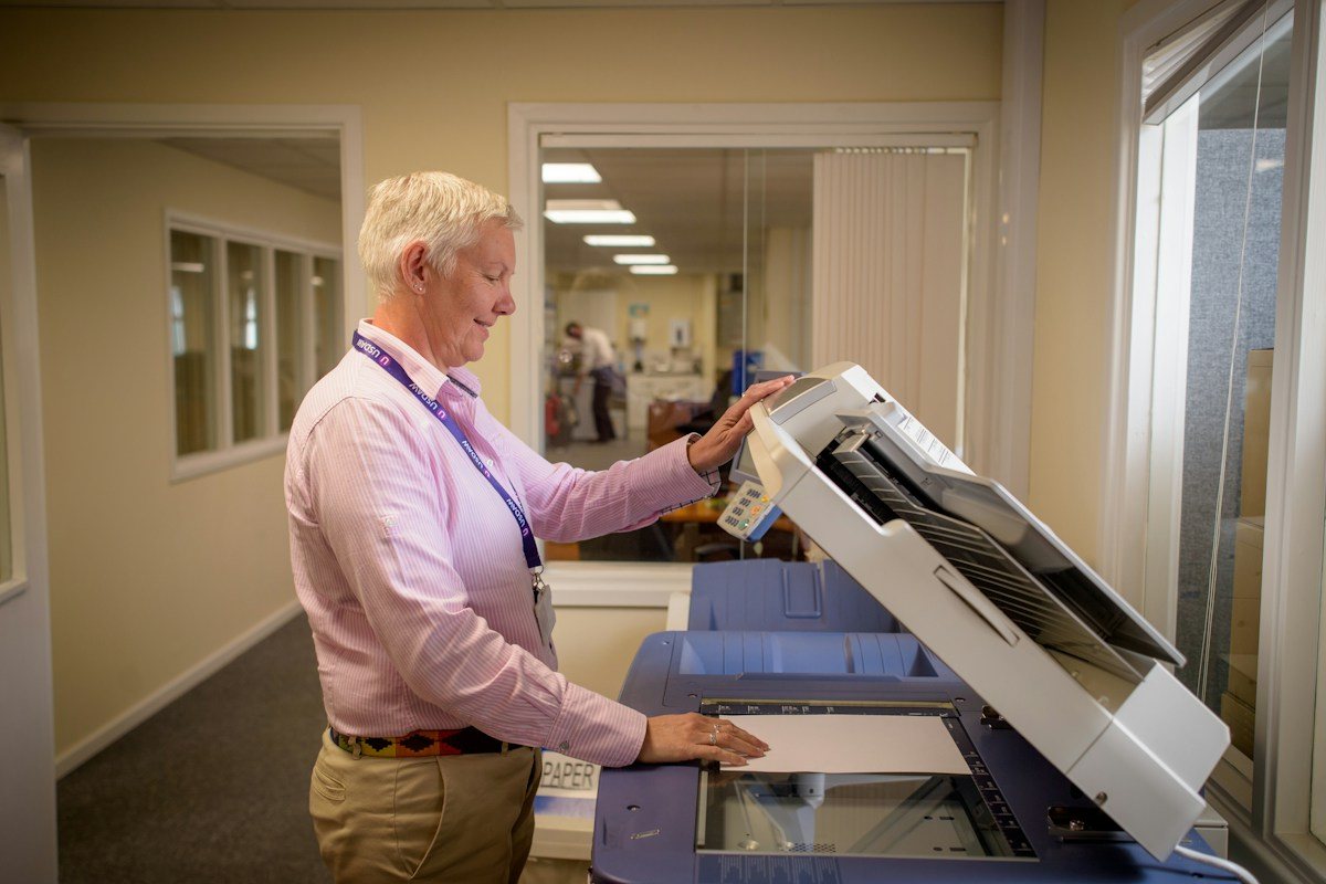 Office photocopier multifunction device